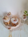 Shimmering Pop Jar with Round Platter