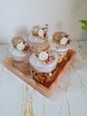 Shimmering 4 Pop Jar Sqaure Resin Platter