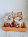 Shimmering 4 Pop Jar Sqaure Resin Platter