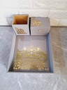Laser Modern Cut Leatherette Tray 