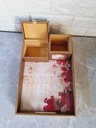 Classic Gold Print Leatherette Tray