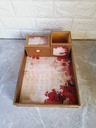 Classic Gold Print Leatherette Tray