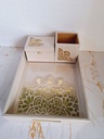 Laser Modern Cut Leatherette Tray 
