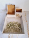 Laser Modern Cut Leatherette Tray 