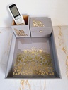 Laser Modern Cut Leatherette Tray 