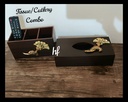 Wooden Cutlery Tissue Combo