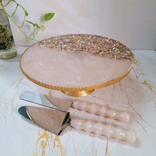 Shimmery White Cake Stand