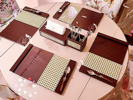 Laser Cut Wooden Table Mats