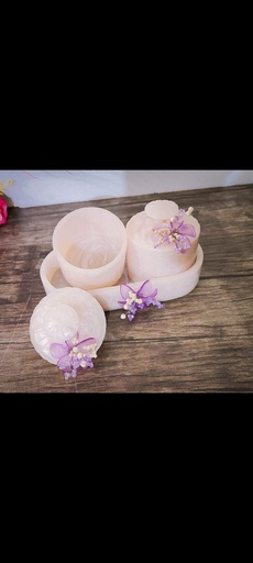 Resin 2 Jar Oval Tray